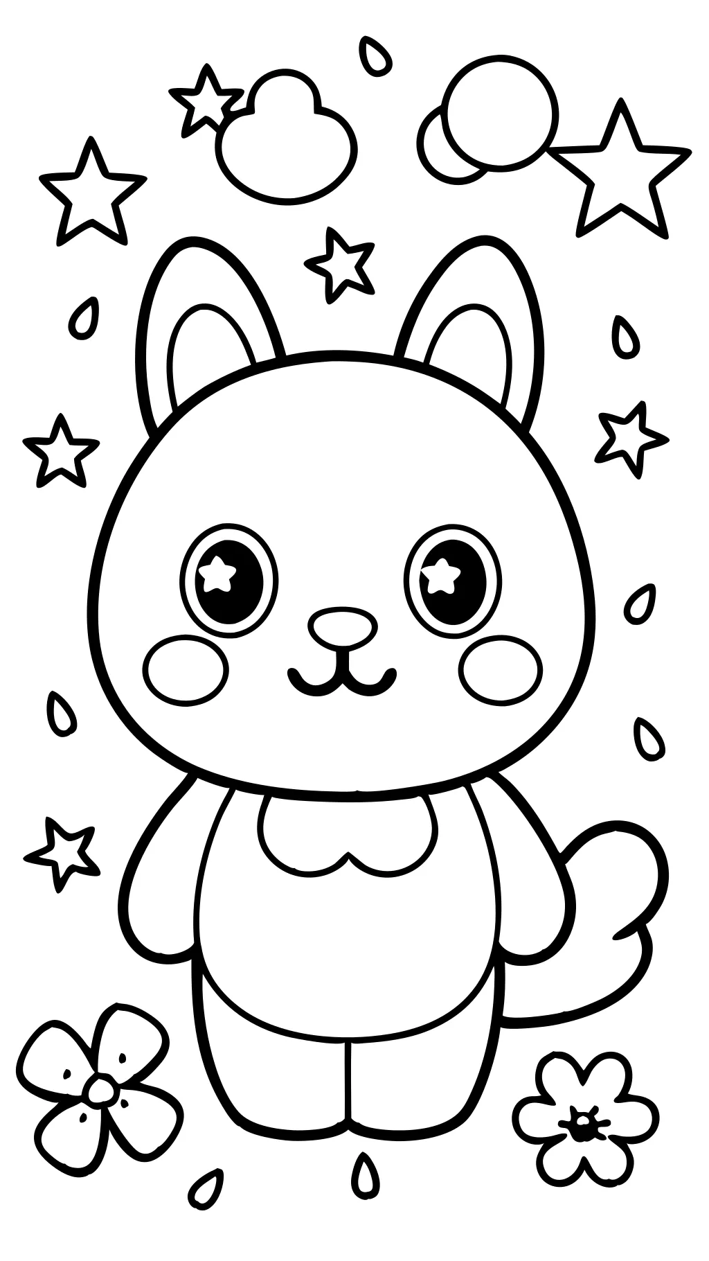 kawaii animal coloring pages